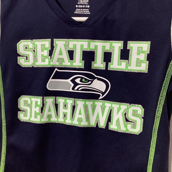 Seahawks Team Apparel Sparkly Shirt Girls Juniors Size S - Picture 2 of 3